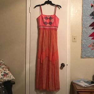Bohemian colorful maxi dress, only been worn twice